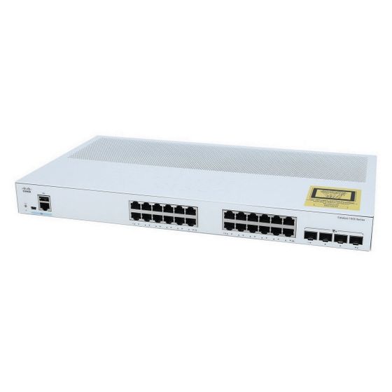 Коммутатор Cisco Catalyst C1000FE-24P-4G-L (L2) 24x1Мбит/с 2SFP 2xКомбо(1000BASE-T/SFP) 24PoE+ 195W управляемый