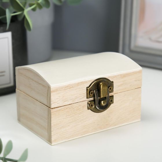 !09 Шкатулка для росписи дерево «Ларь», для творчества, декора, 9.5×6×6.5 см