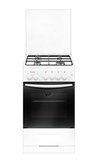 Плита газовая Gefest ПГ 3200-05 белый метал.крышка реш.сталь