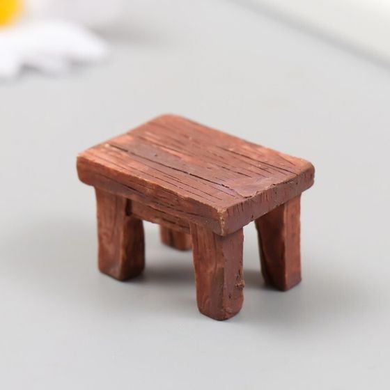 Фигурка для флорариума полистоун &quot;Деревянный стол&quot; 3,3х2,3х2,3 см