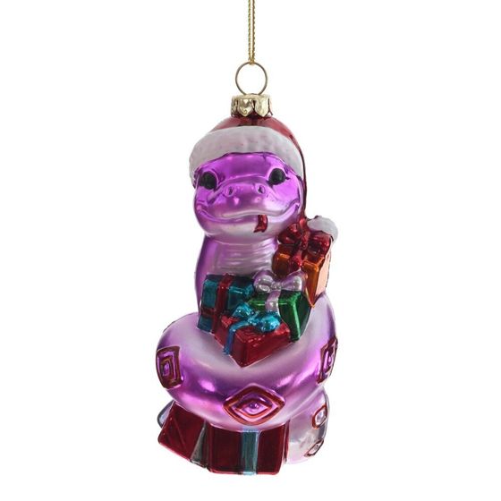 Украшение новогоднее &quot;Змея&quot;(цена  за один вид), L6 W6 H13,5 см, 4в.