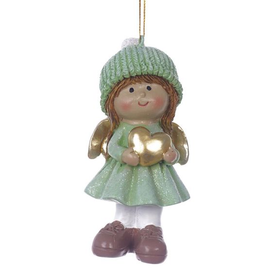 Фигурка декоративная подвесная "Ангел",  L4,5 W3,5 H10 см, 2в.