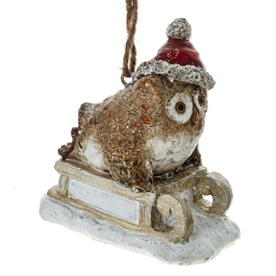 Изделие декоративное подвесное &quot;Сова&quot;, L7,5 W5 H7,5 см, 2в.
