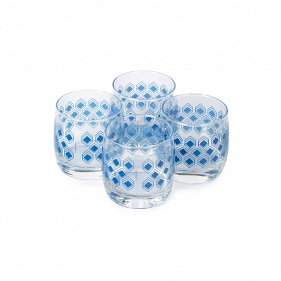 Набор столовый ЛУИЗ ЛОНДОН ТОПАЗ 16пр со стаканами РОМБ ТОПАЗ 310мл