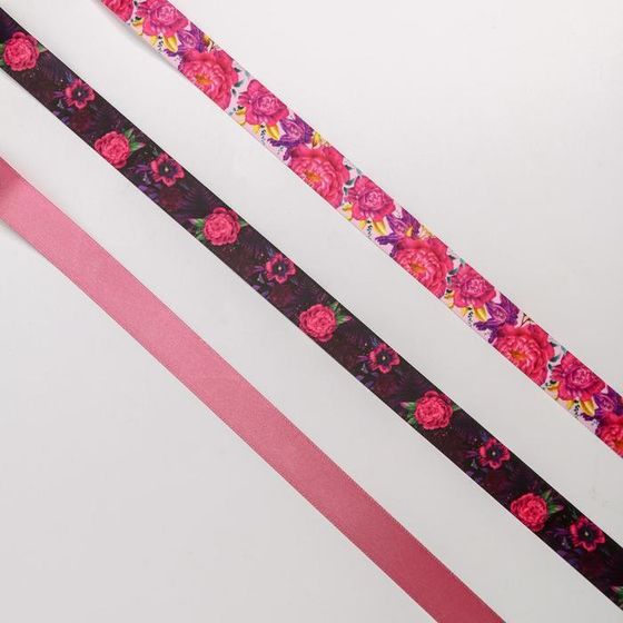 !09 Комплект из 2-х упаковок:  1 упаковка состоит из  атласных лент «Бордо» 14 х 19 см, 3 вида ( по 5 метров) + 3 шильдика