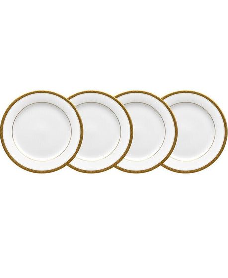 Charlotta Gold Set of 4 Bread Butter Plates, Service For 4