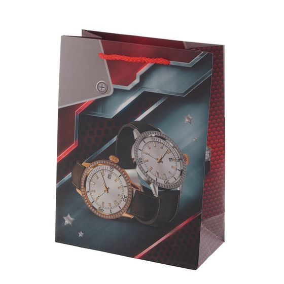 Пакет подарочный (бумага 210г/м2, блок микс 12шт), L18 W8,5 H24 см, 4в.