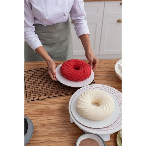 !09 Решётка 2 штуки для глазирования и остывания кондитерских изделий KONFINETTA, 40×25×1,5 см, цвет чёрный