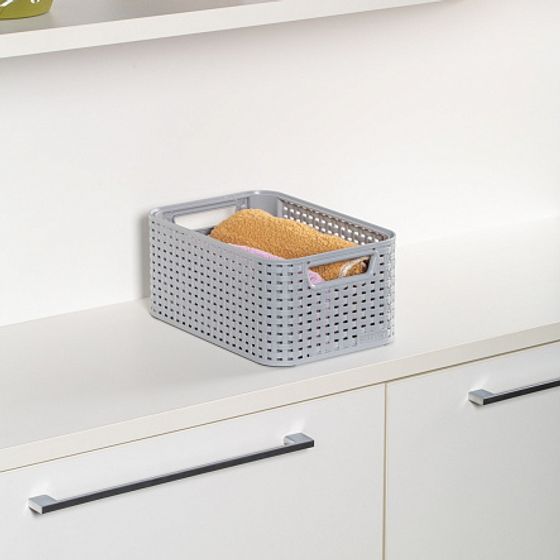 Корзинка STYLE S светло-серый 6л с крышкой