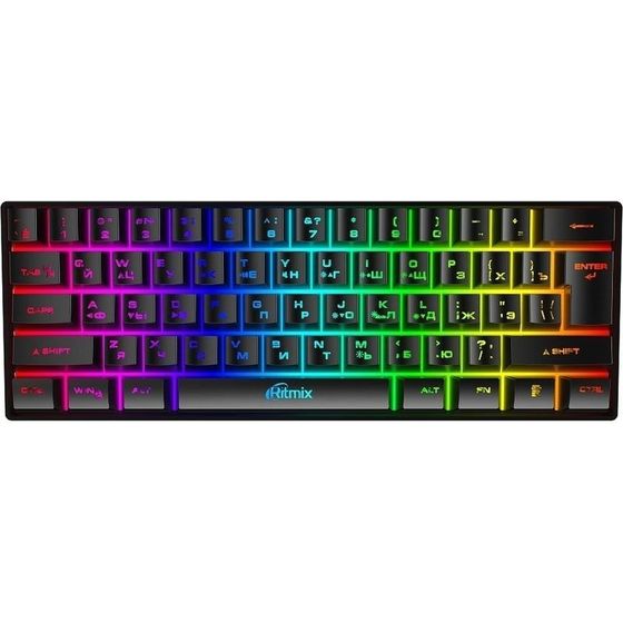 Клавиатура Ritmix RKB-561BL LED проводная черный