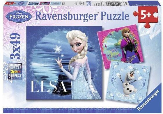 Ravensburger Puzzle 3x49 Elsa Anna &amp; Olaf - 092697