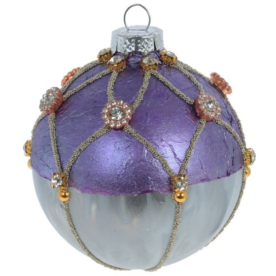 Украшение новогоднее &quot;Шар&quot;, D 8 см, L8 W8 H10 см