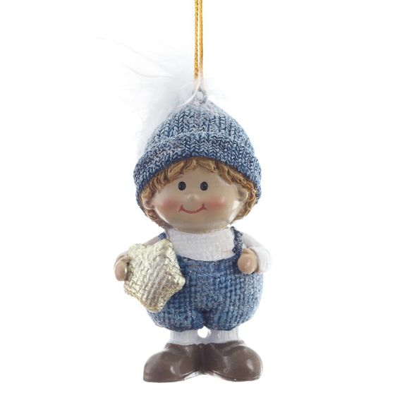 Фигурка декоративная подвесная "Дети",   L4 W3 H7,5 см, 2в.