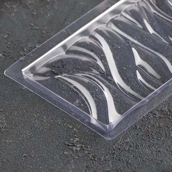 !09 НАБОР 2 ШТУКИ - Форма для шоколада «Волны», 18×8 см, в индивидуальной упаковке