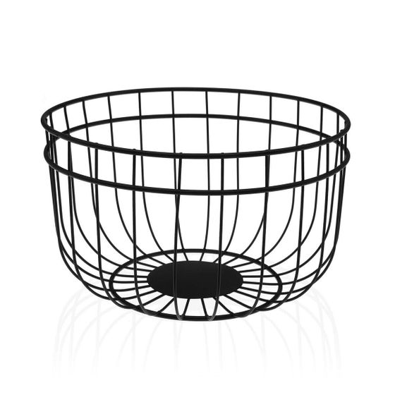Ваза для фруктов Versa Black Steel (25,5 x 15 x 25,5 см)