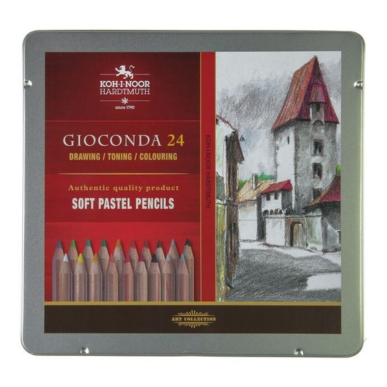 Пастель сухая в карандаше набор 24 цветов, Koh-I-Noor Soft GIOCONDA 8828