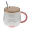 Кружка с крышкой и ложкой, L8,2 W8,2 H9 см, цвет микс