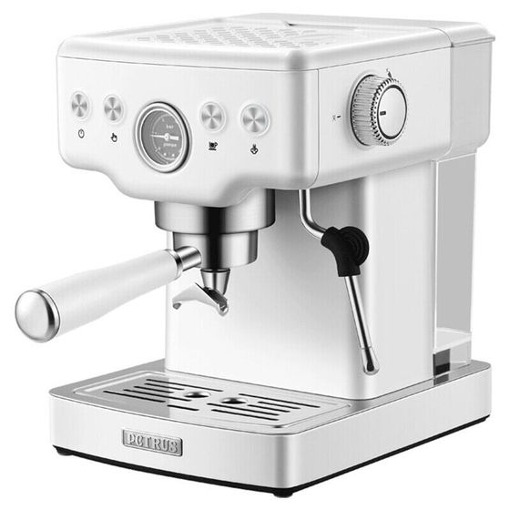 PETRUS Coffee Machines Italian Semi-automatic Home-Use Steam Foam Maker Sea Salt White PE3690S