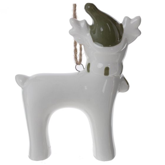 Фигурка декоративная подвесная &quot;Олень&quot;, L8 W3 H11,5 см, 4в.