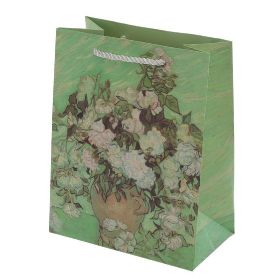 Пакет подарочный (бумага 210г/м2, блок 12шт), L18 W10 H23 см, 4в.