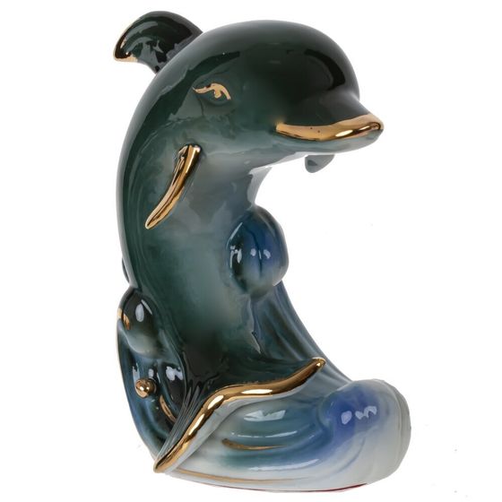 Фигурка декоративная "Дельфин", L12 W6 H10 см, 1 штука, дизайн микс