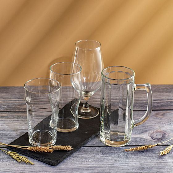 Набор стаканов ВРЕМЯ ДЕГУСТАЦИЙ КРАФТ БИР без декора 4шт