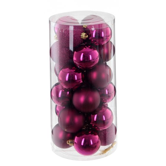 Набор из 24шт Украшение новогоднее "Шар", D 6 см, L14 W14 H30,5 см