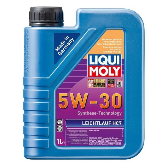 Масло моторное LiquiMoly Leichtlauf HC 7 5W-30 A3/B4, НС-синтетическое, 1 л