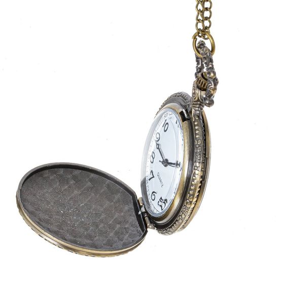 Часы карманные декоративные на цепочке, Д5 Ш7 В1,5 см, (1xДR626 не прилаг.)