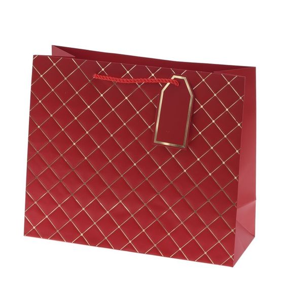 Пакет подарочный (бумага 210г/м2, блок 12шт), L31 W12 H26 см, 6в.