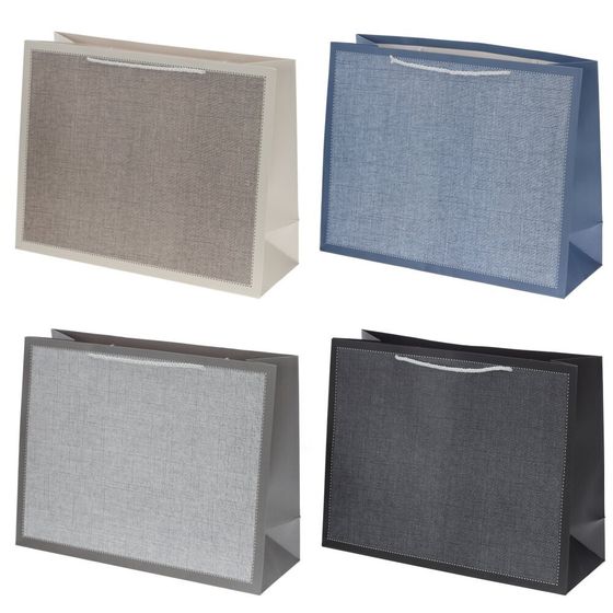 Пакет подарочный XL (бумага 250г/м2, блок 12шт), L55 W20 H37 см, 4в.