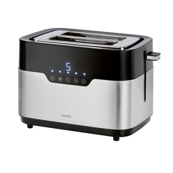 Тостер Centek CT-1423 920Вт черный/серебристый