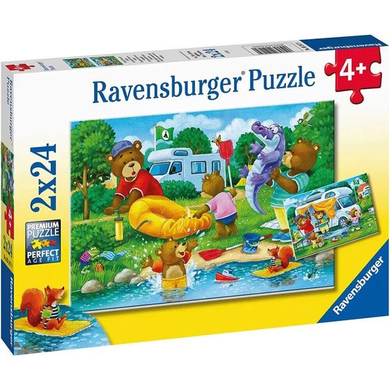 RAVENSBURGER Double Family Bears Пазл 2x24 шт.