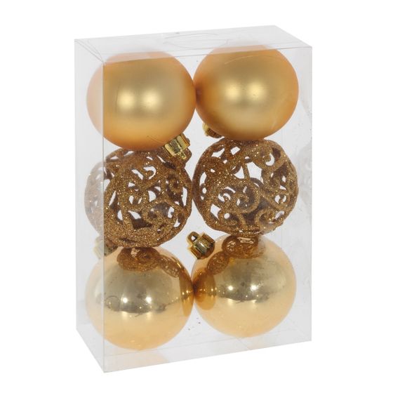 Набор из 6шт Украшение новогоднее &quot;Шар&quot;, D 6 см, L6 W6 H7 см