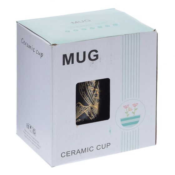 Кружка с крышкой и трубочкой, 380 мл, L12 W8,5 H16 см, 4в.