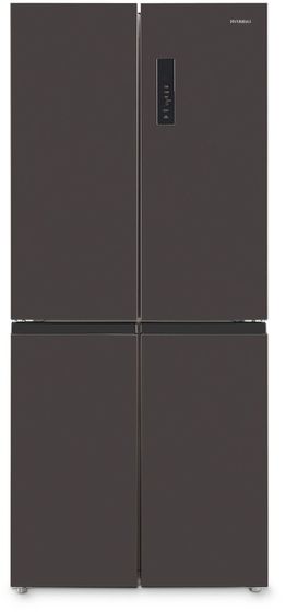 Холодильник Hyundai CM45043F черная сталь, трехкамерный (Side-by-Side)