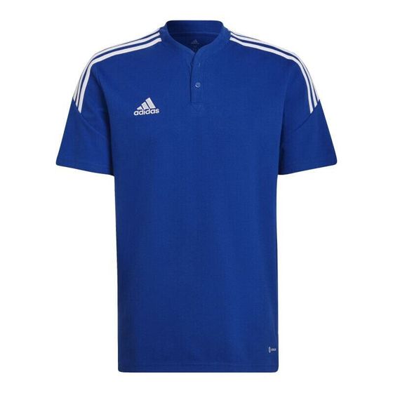 Мужская спортивная футболка поло синяя с логотипом Adidas Condivo 22 M HG6307 polo shirt