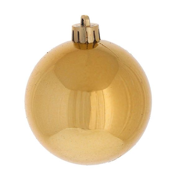 Набор из 2шт Украшение новогоднее Шар &quot;Золотой дуэт&quot;, D 10 см, L20 W10 H10 см