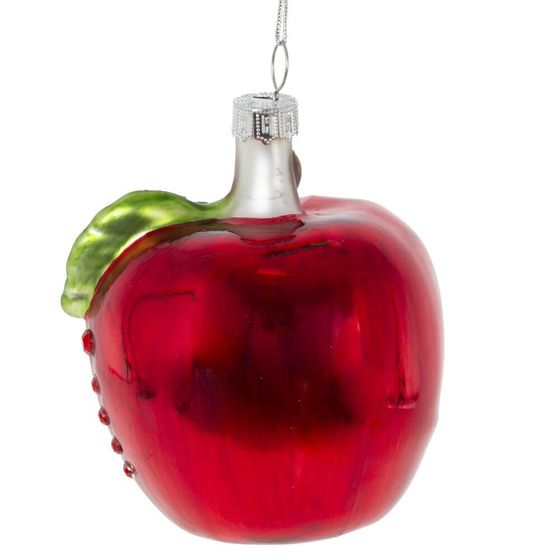 Украшение новогоднее "Яблоко", L7 W6 H10 см