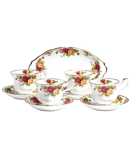 Old Country Roses 9 Piece Hostess Set