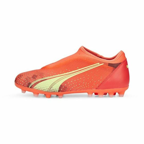 Футбольные бутсы Puma Ultra Match LL MG оранжевые детские