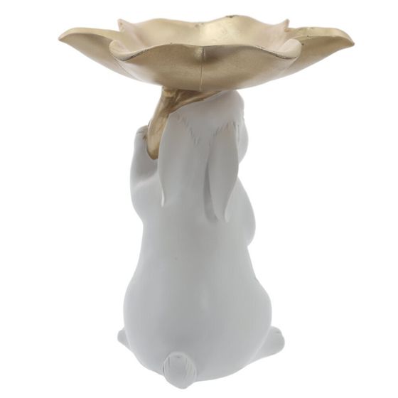 Фигурка декоративная &quot;Заяц&quot; с подносом, L17,5 W17,5 H20,5 см