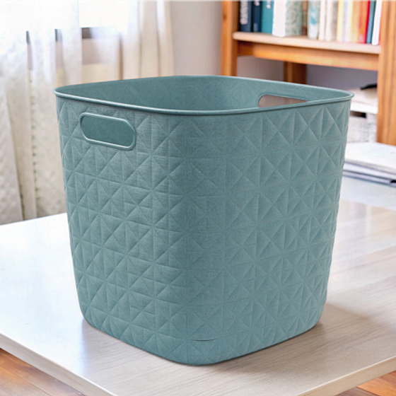 Корзина квадратная SOFTEX Q голубая 15л