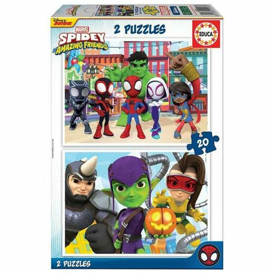 Головоломка Educa Spidey &amp; His Amazing Friends (2 x 20 pcs)