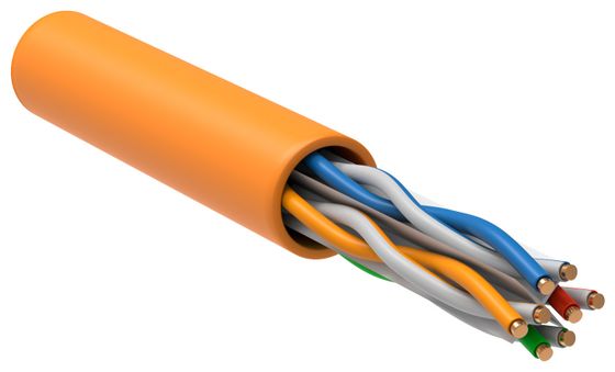 Витая пара ITK LC1-C604-127 кат.6 U/UTP не экранированный 4X2X23AWG LSZH внутренний 305м оранжевый