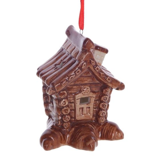 Украшение новогоднее &quot;Избушка&quot; с подсветкой , L7 W5 H8 см, (2хLR44), 3в.