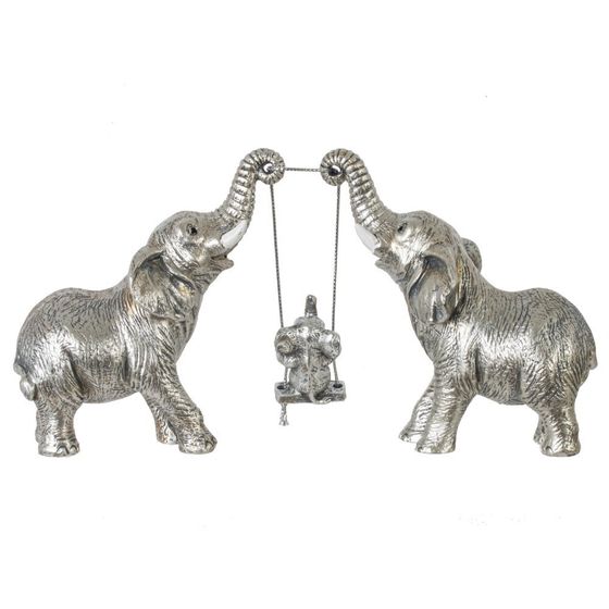 Фигурка декоративная "Слоны", L22 W6 H13 см
