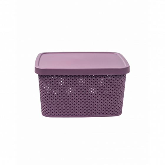 Коробка для хранения DIAMOND фиолетовая S 7л с крышкой