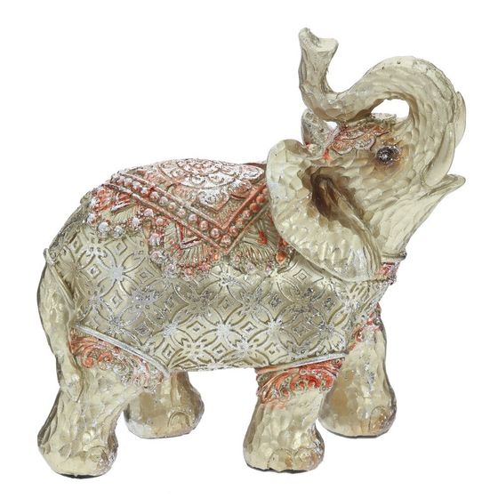 Фигурка декоративная "Слон", L15 W6,5 H14,5 см, 1 штука, дизайн микс