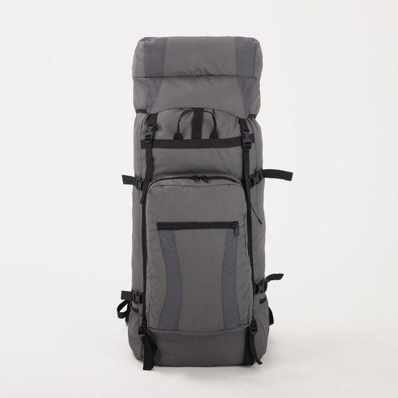 Рюкзак туристический, Taif, 120 л, отдел на шнурке, наружный карман, 2 боковых сетки, цвет серый